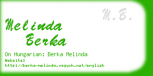 melinda berka business card